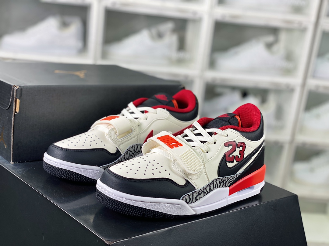 Air Jordan Legacy 312 Low GS”Desert Berry”乔丹篮球鞋“皮革白黑红23”