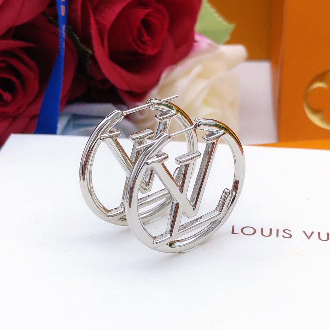 Louis Vuitton Jewelry Earring Yellow Brass