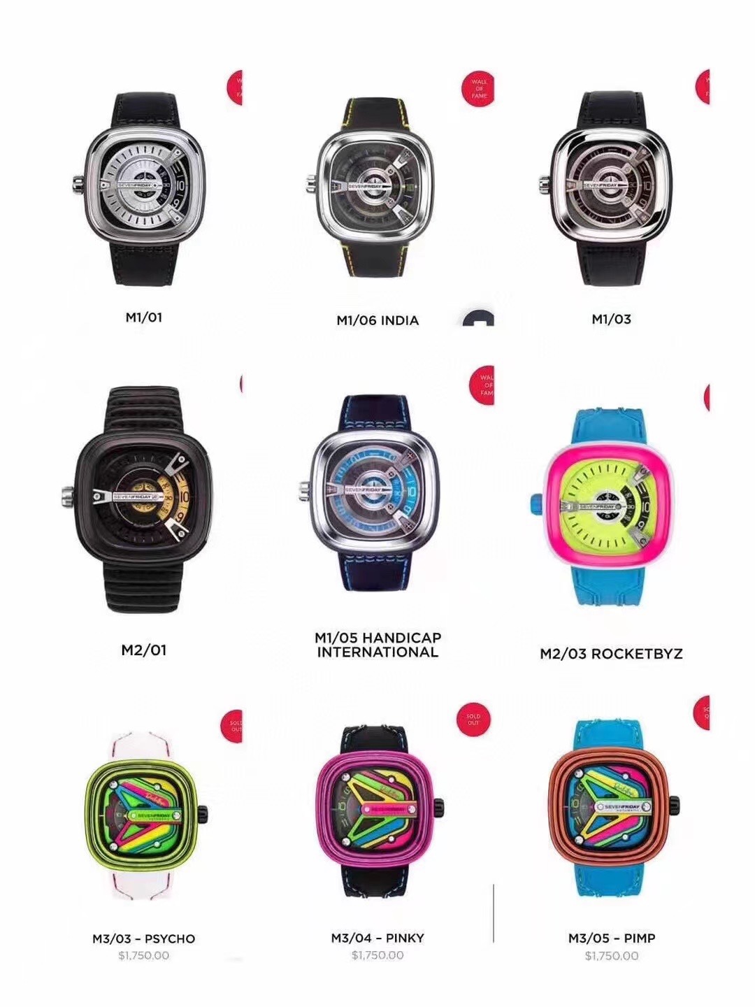 NO:670375,seven friday family portrait, sevenfriday19860909七个星期五全家福,,sevenfriday,Watch