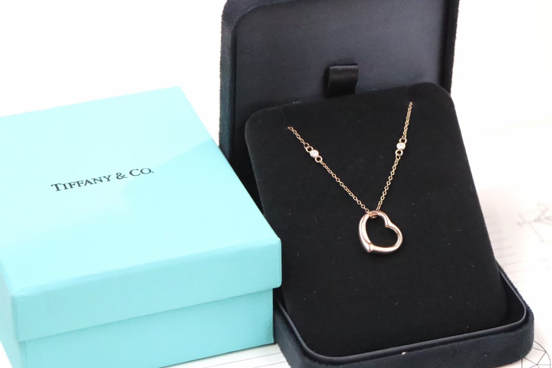 Tiffany & Co. Tiffany&Co. open heart 桃‮项心‬链 925银