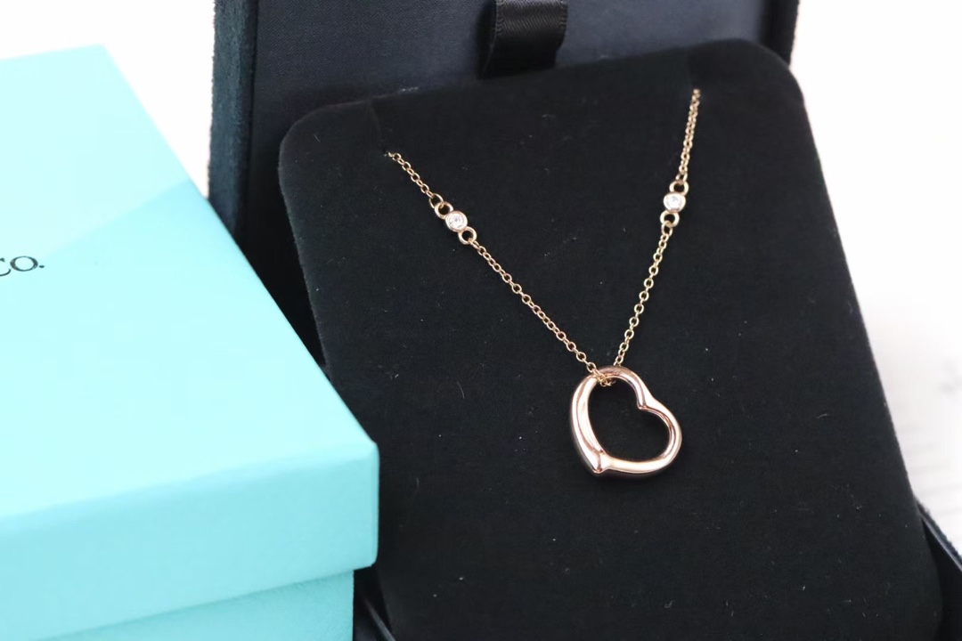 Tiffany & Co. Tiffany&Co. open heart 桃‮项心‬链 925银