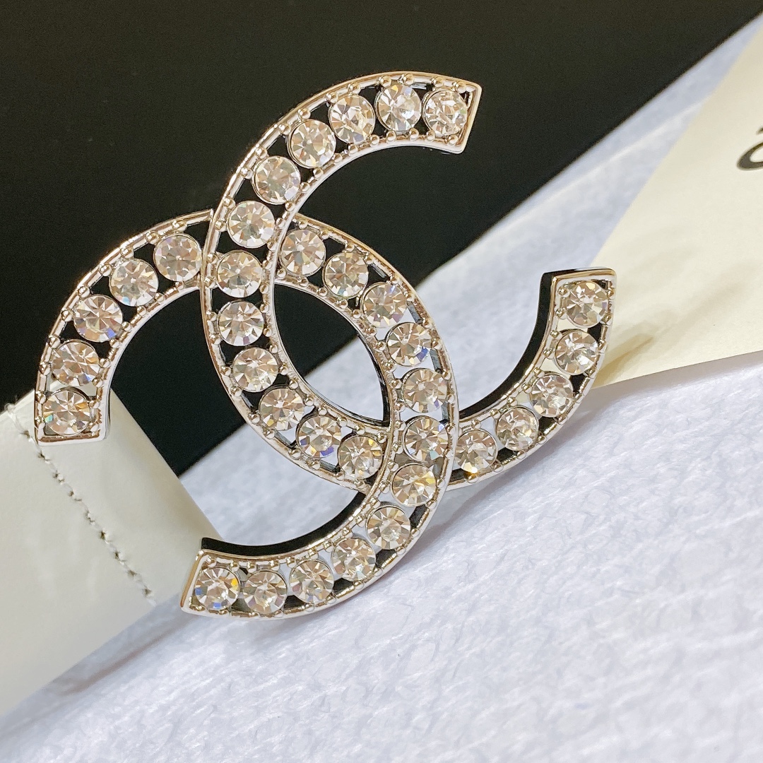 chanel23pCC水钻金与银进口胎牛皮腰带3.0cm精品精致典雅