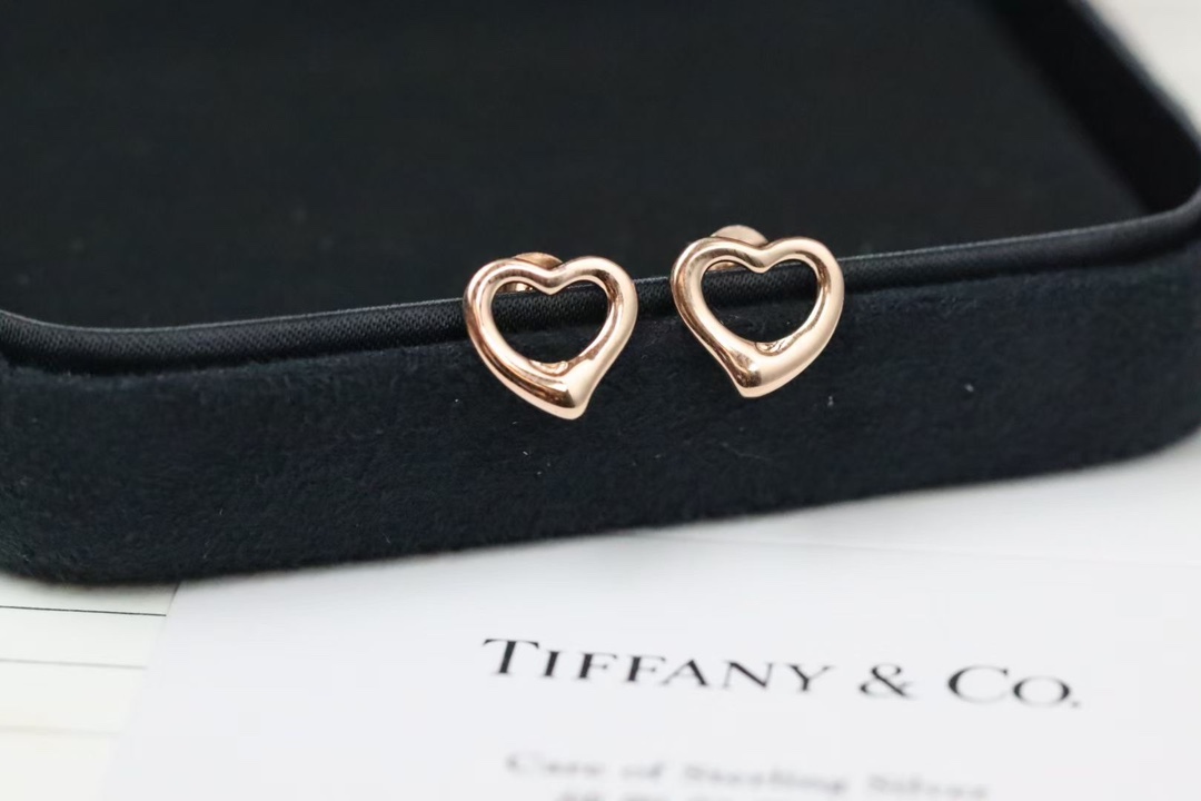Tiffany & Co. Tiffany&Co. 玫瑰金爱心 耳钉 925银