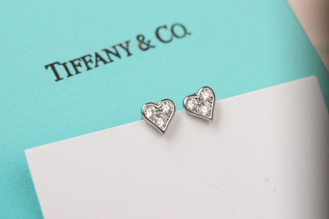 Tiffany & Co. Tiffany&Co. 三钻爱心 耳钉 925银