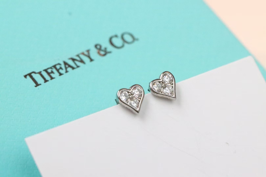 Tiffany & Co. Tiffany&Co. 三钻爱心 耳钉 925银