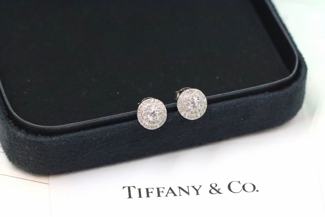 Tiffany & Co. Tiffany&Co. 圆形满钻圆形 耳钉 925银