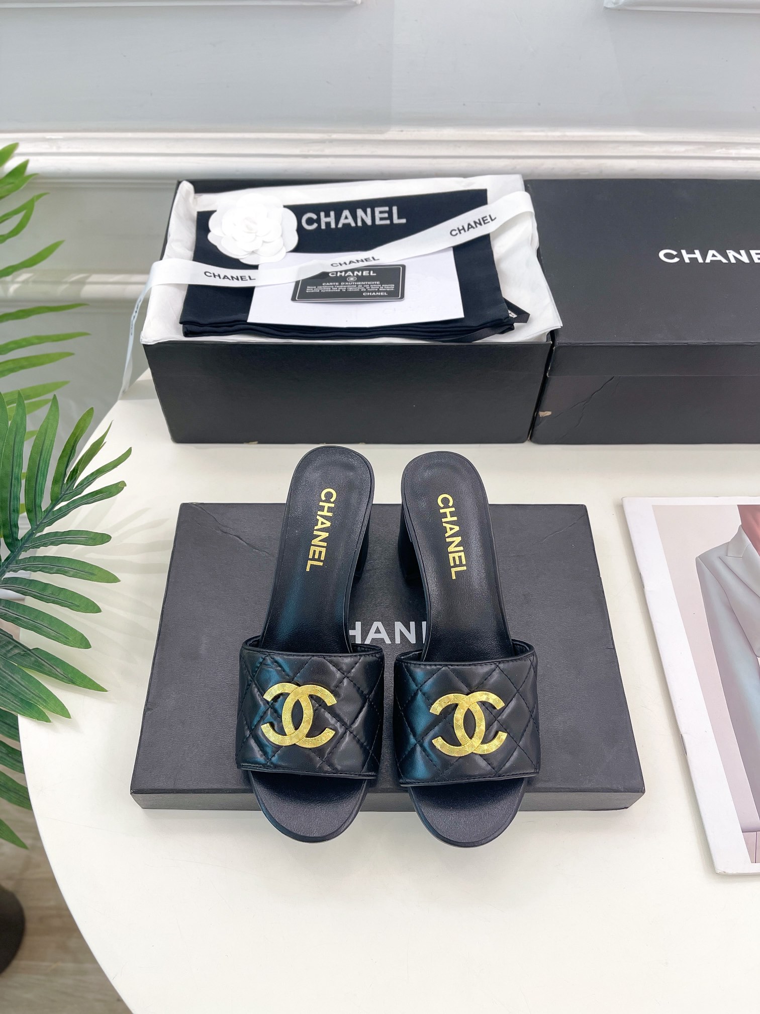 Chanel Chaussures Pantoufles Genuine Leather Peau de mouton Collection printemps – été Fashion