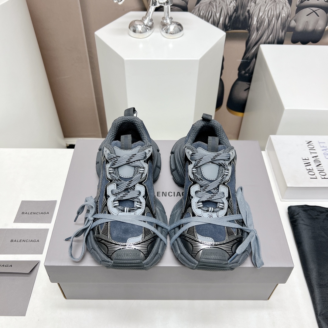 Nueva réplica de diseñador
 Balenciaga Zapatos Zapatillas deportivas Universal para hombres y mujeres Caucho Colección primavera Track Casual