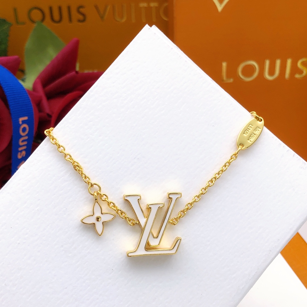 编号LSL0008 【Lv*最新款🆕🆕滴油白色手链】一致专柜🆕黄铜材质