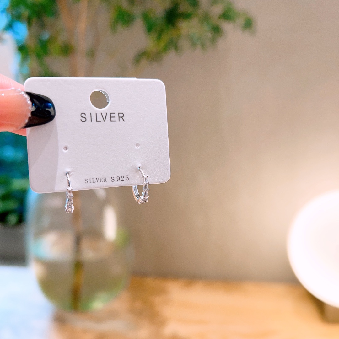 Allergiearmes Silber Ohrcuffs Frisch Vatertag Silber