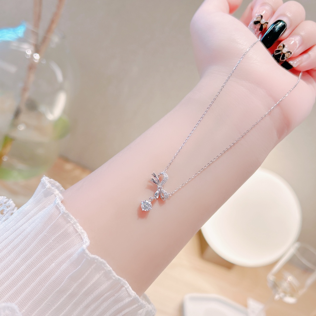 Feinsilber Moissanit Kette Vintage Vatertag Gold