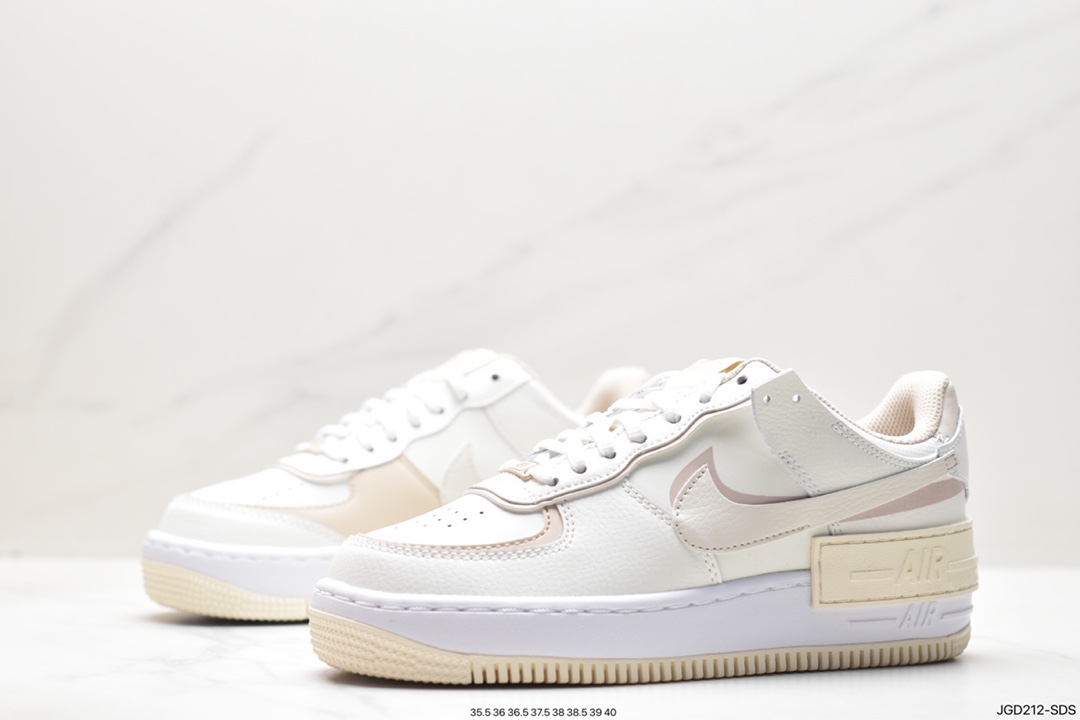 Nike Air Force 1 Shadow new color lightweight height-enhancing low-top versatile sneakers FQ6871-111