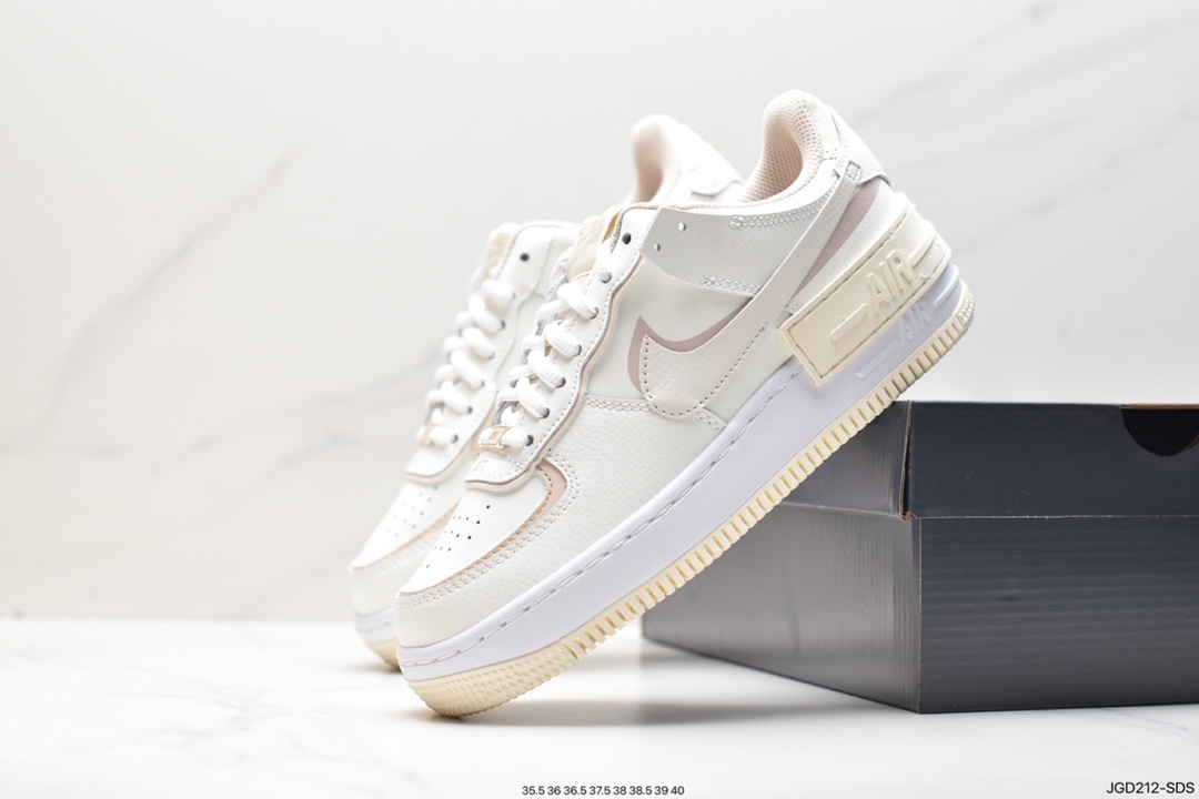 Nike Air Force 1 Shadow new color lightweight height-enhancing low-top versatile sneakers FQ6871-111