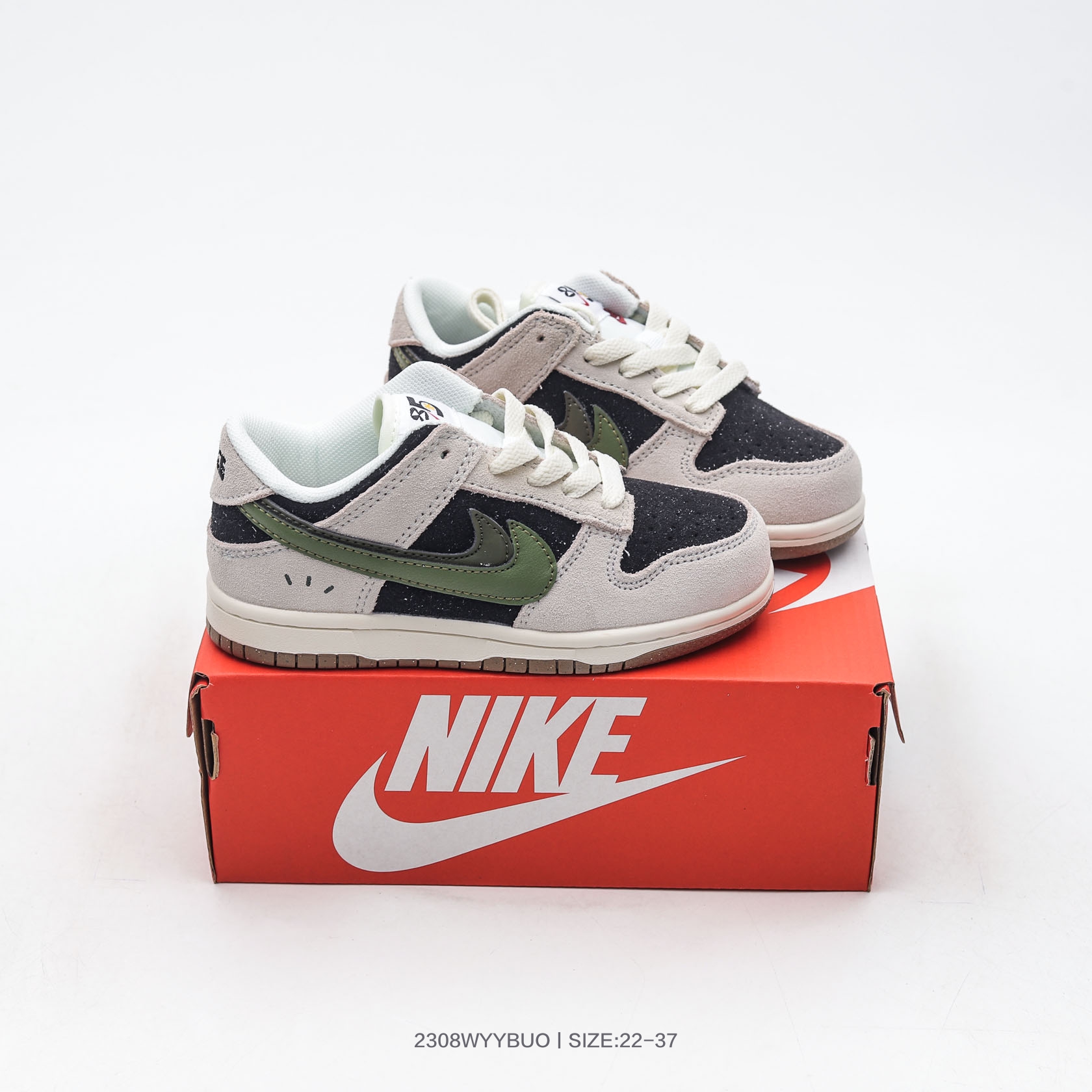 图片[2]-集🈴 耐克 Nike SB Dunk Low SB童鞋复古低帮休闲运动滑板板鞋 货号；CU1727 199 尺码：22 23 24 25 26 27 28 29 30 31 32 33 34 35 36 37-选品中心