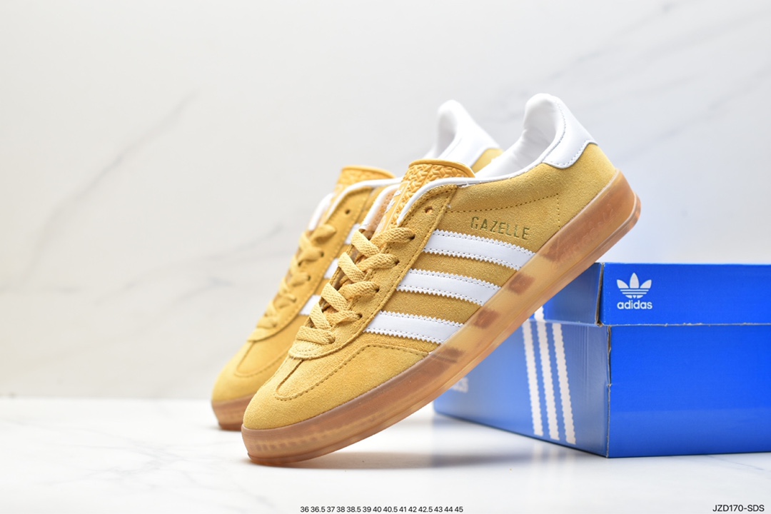 Adidas Originals Gazelle Indoor Trefoil Retro Anti-slip Wear-resistant Low-top Sneakers HQ8717