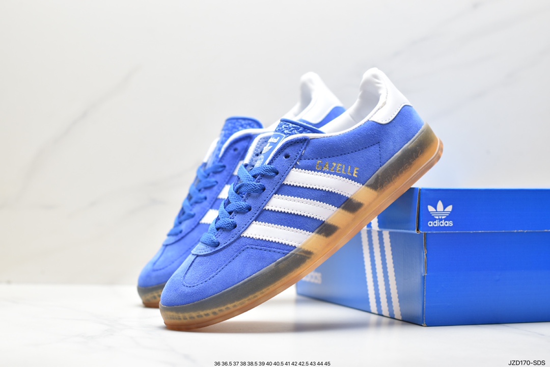 Adidas Originals Gazelle Indoor Trefoil Retro Anti-slip Wear-resistant Low-top Sneakers HQ8717