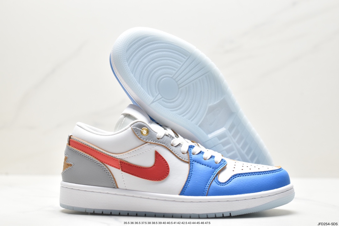 Air Jordan 1 Low White Blue Red Toe AJ1 Joe 1 Low Top Casual Shoes FN8901-164