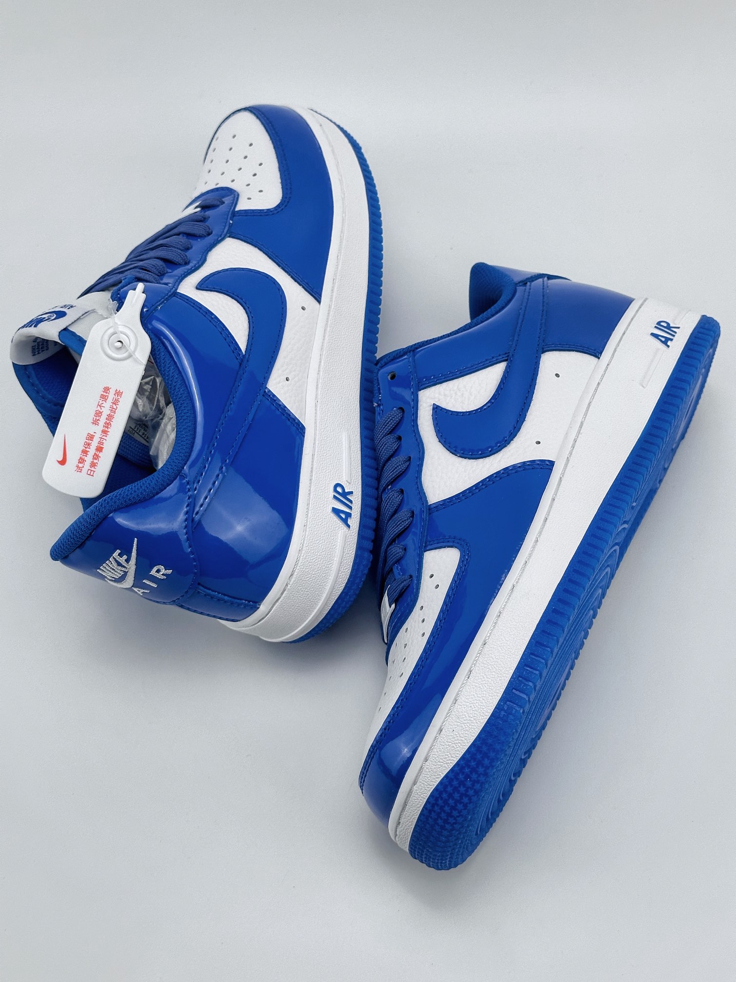 Nike Air Force 1 Low 07 Patent Leather White Royal Blue HP3656-555