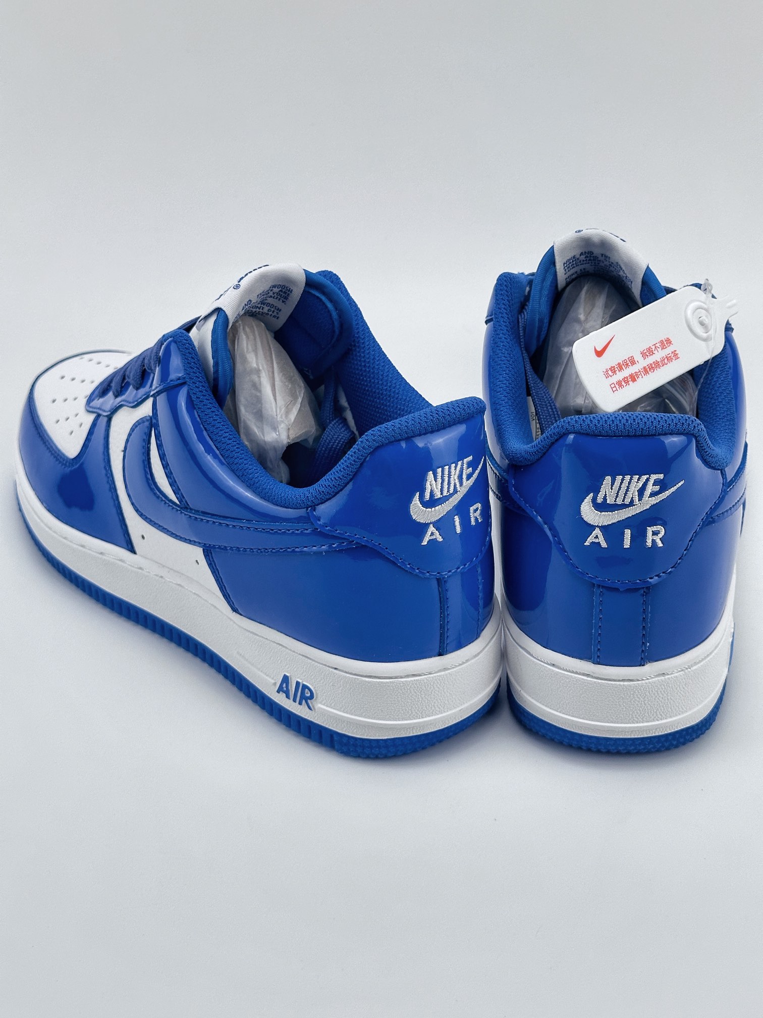 Nike Air Force 1 Low 07 Patent Leather White Royal Blue HP3656-555