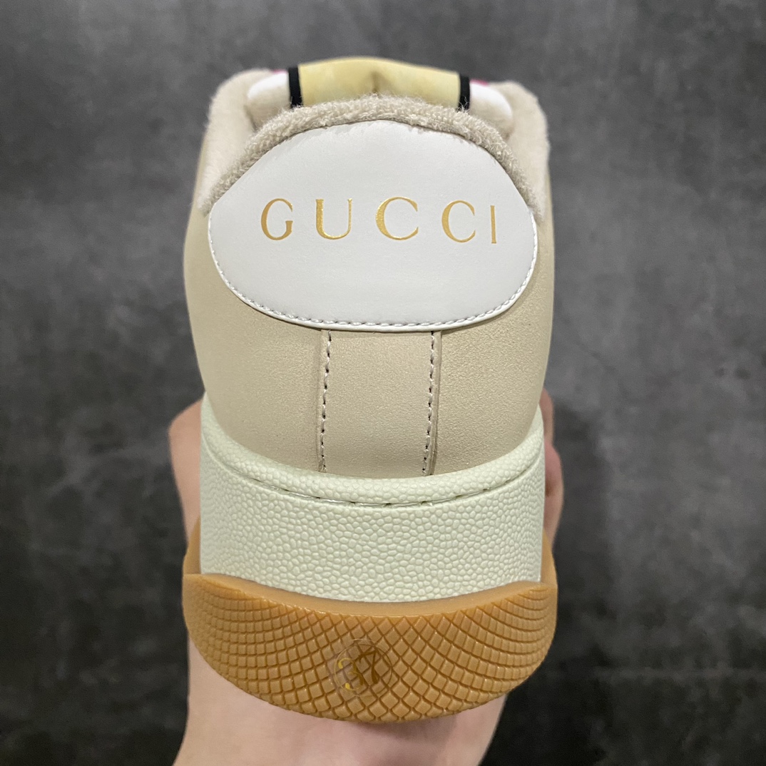 Top value for money Gucci Screener latest hit chubby thick-soled dirty shoes with colorful shoelaces