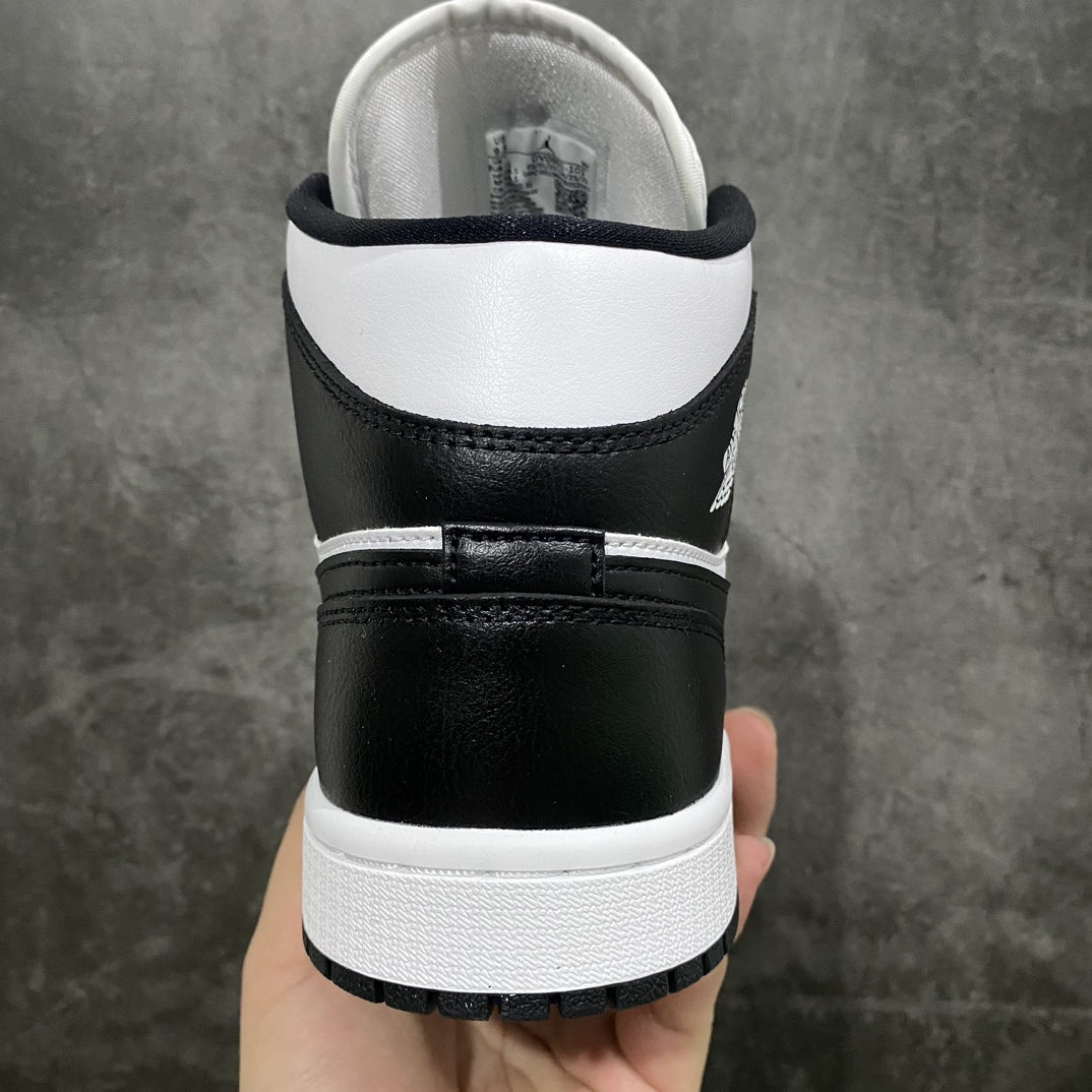 DT tested version Air Jordan AJ1 Mid black and white DV0991-101 men's shoes