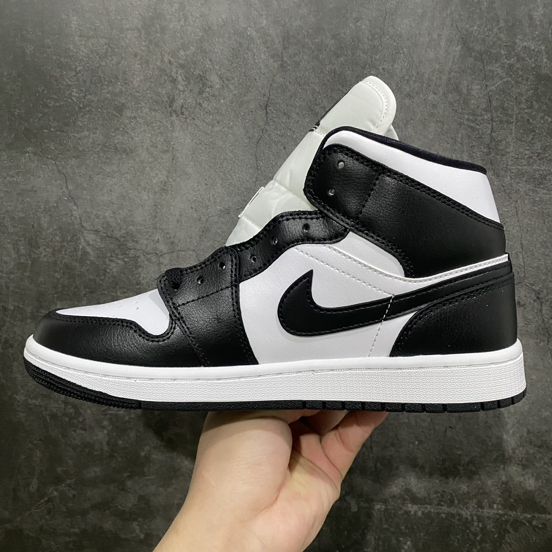 DT tested version Air Jordan AJ1 Mid black and white DV0991-101 men's shoes