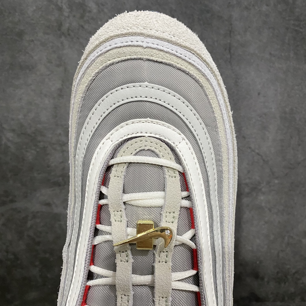 Pure original Air Max 97 first use gold buckle beige gray full palm air cushion bullet running shoes DB0246-001