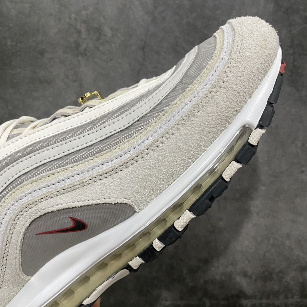 Pure original Air Max 97 first use gold buckle beige gray full palm air cushion bullet running shoes DB0246-001