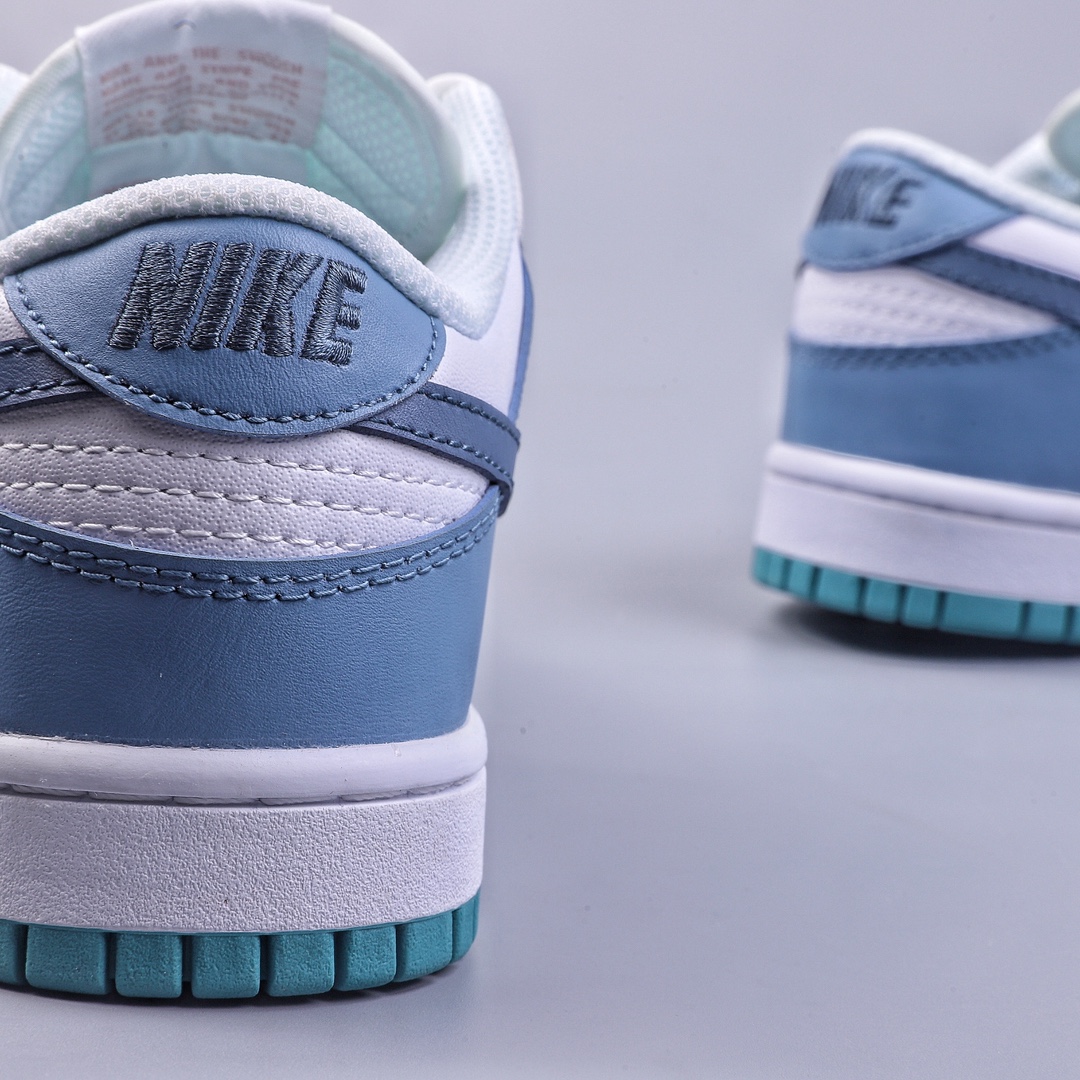 Nike SB Dunk Low ”White Teal Green” Dunk series low-top casual sports skateboard shoes ”leather gray blue white rope” FD9911-101