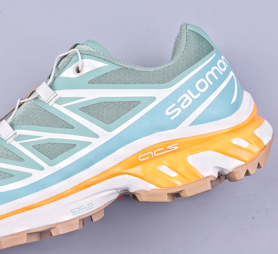 Green X Salomon XT-6 Retro Functional Outdoor Running Shoes