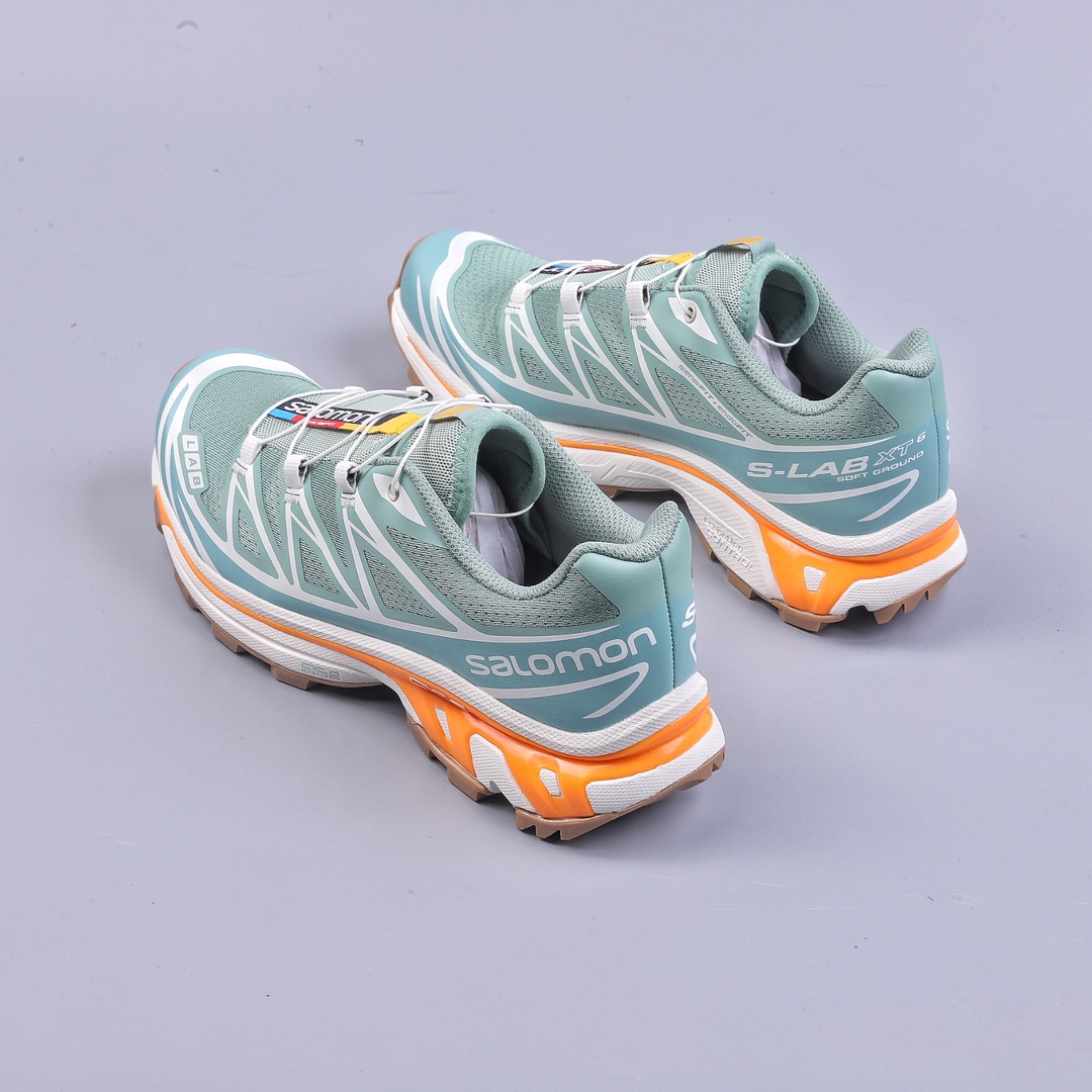 Green X Salomon XT-6 Retro Functional Outdoor Running Shoes