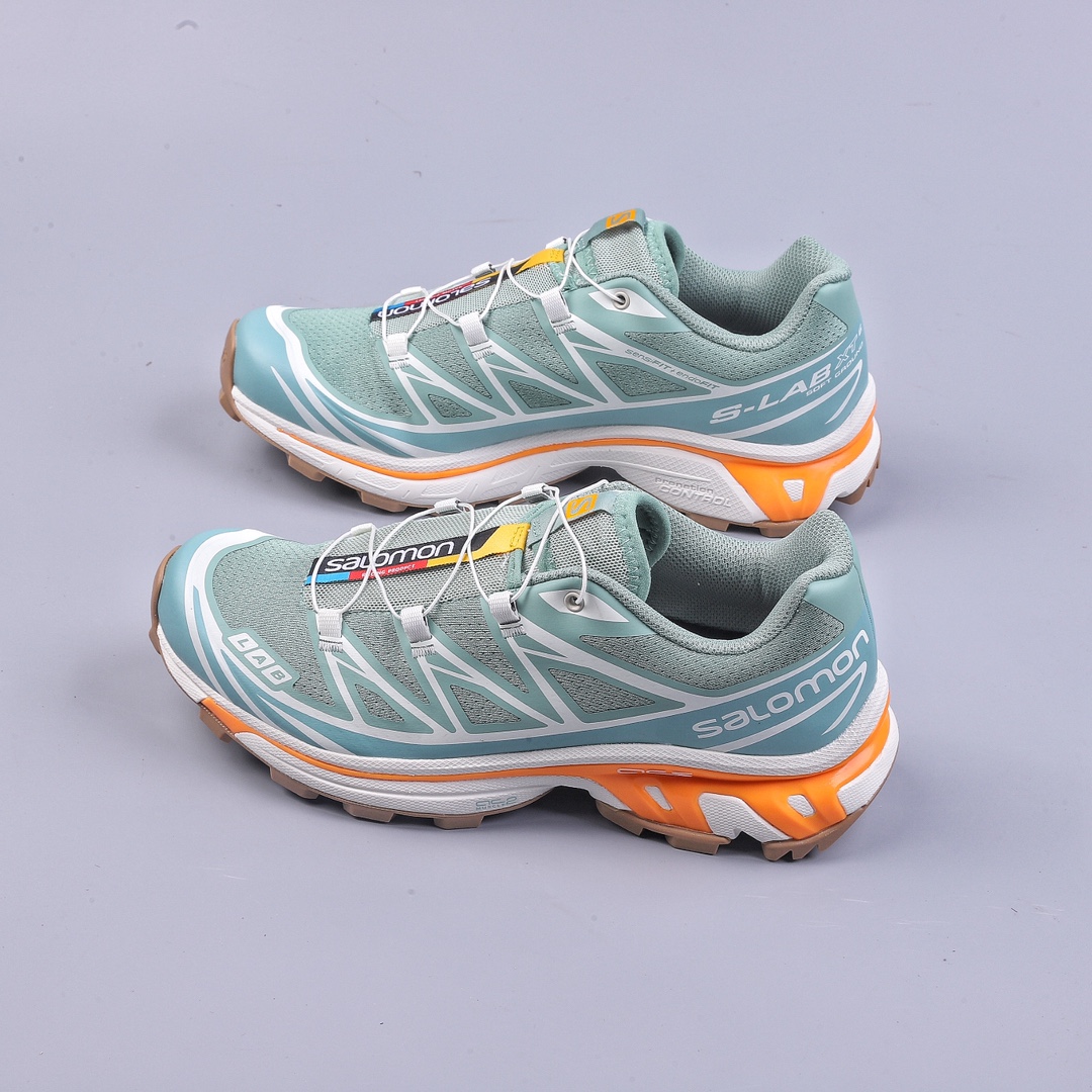 Green X Salomon XT-6 Retro Functional Outdoor Running Shoes