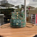 Chanel Bags Backpack Green Cowhide