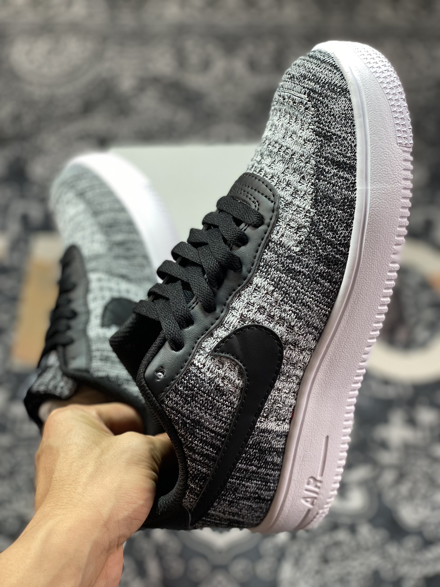 200  Nike Air Force 1 Low Flyknit”White/Black/Oreo“2.0代空军一号慢跑鞋“针织黑白白奥利奥”AV3042-001