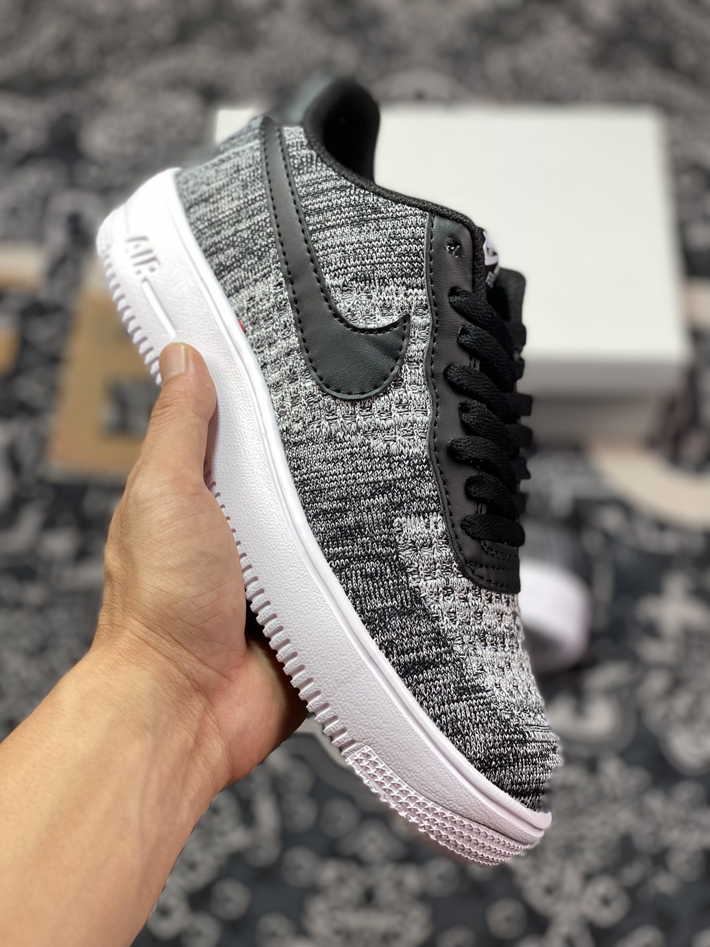 200  Nike Air Force 1 Low Flyknit”White/Black/Oreo“2.0代空军一号慢跑鞋“针织黑白白奥利奥”AV3042-001