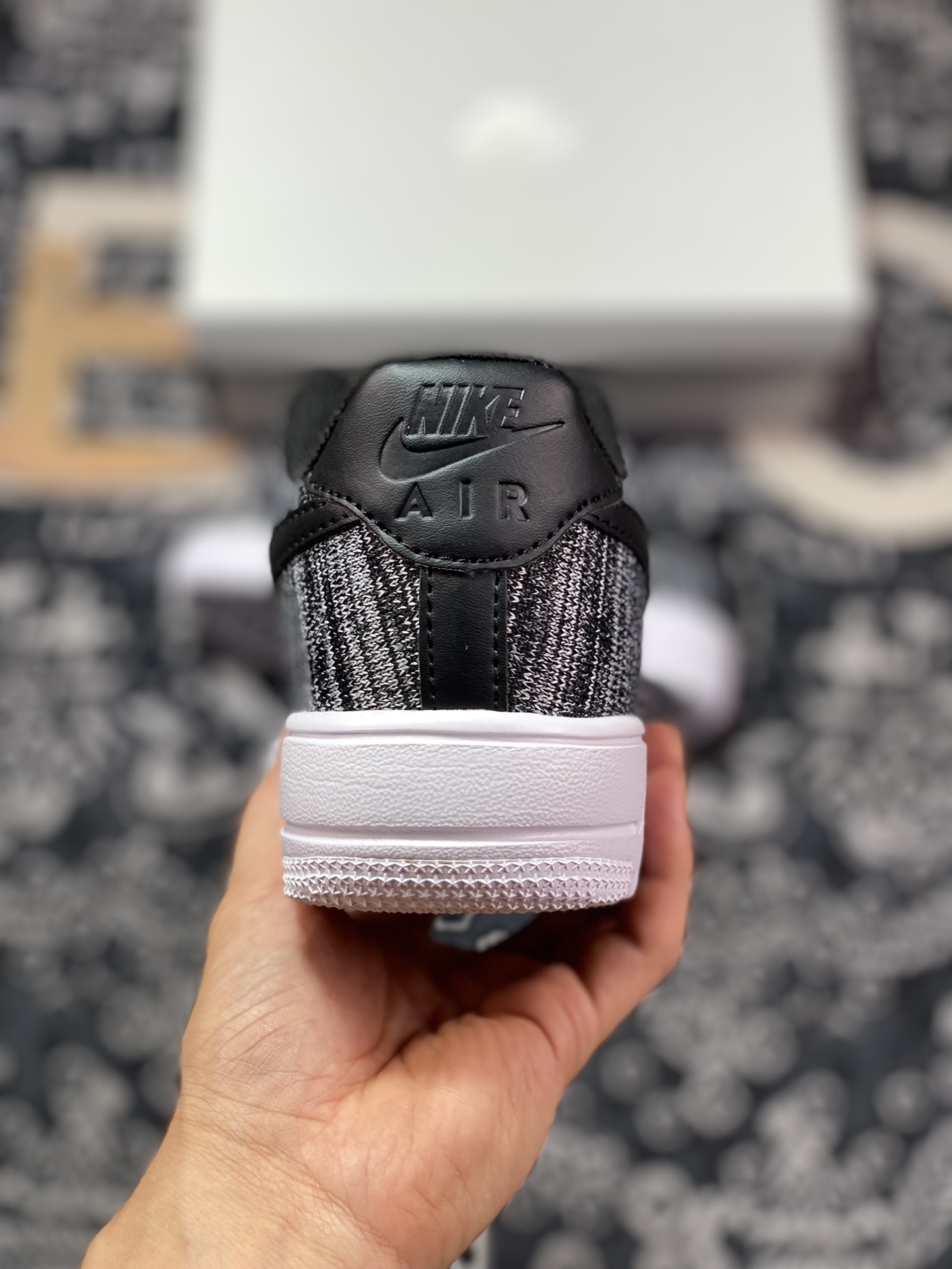 Nike Air Force 1 Low Flyknit ”White/Black/Oreo” 2.0 Air Force 1 running shoes ”Knitted black and white Oreo” AV3042-001