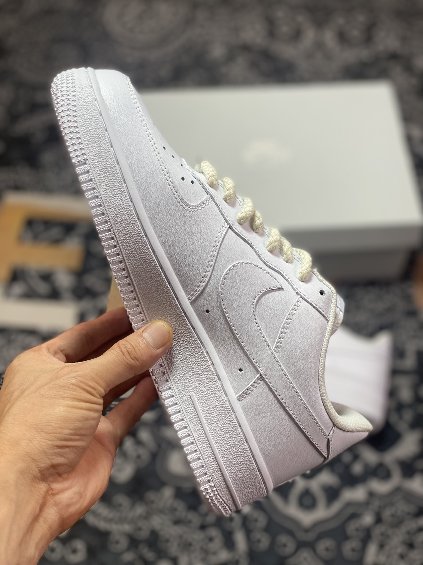 Nike Air Force 1'07 Low”White/White” Air Force One Low-top Sneakers ”Hemp Rope Leather All White” 315122-111