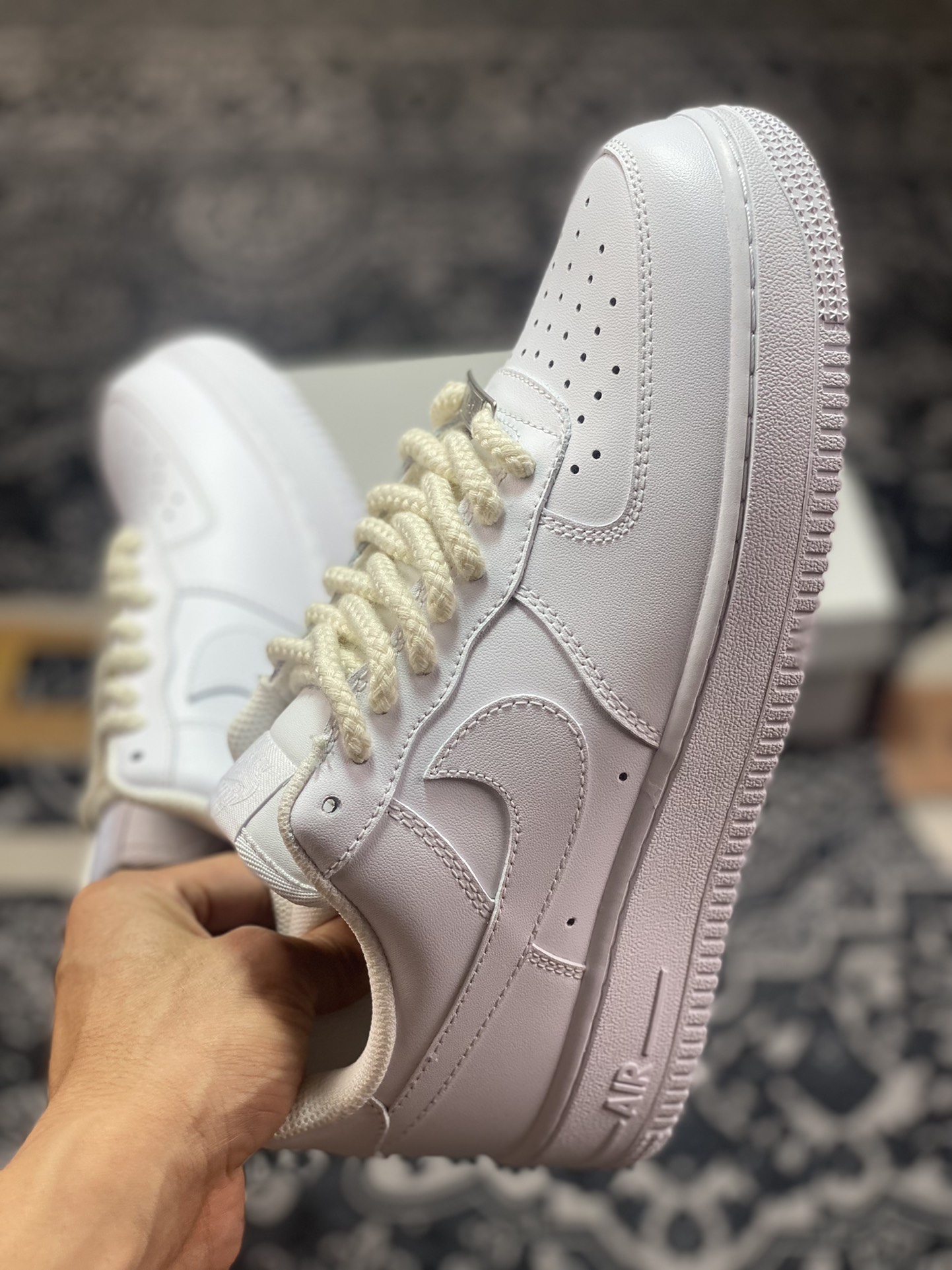 Nike Air Force 1'07 Low”White/White” Air Force One Low-top Sneakers ”Hemp Rope Leather All White” 315122-111