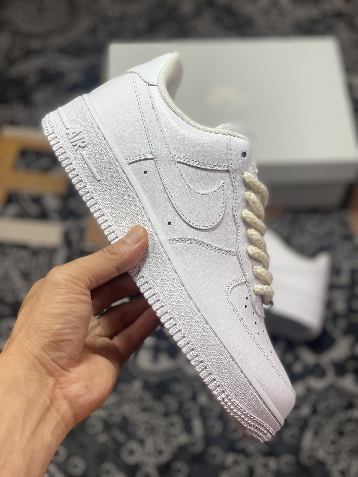 Nike Air Force 1'07 Low”White/White” Air Force One Low-top Sneakers ”Hemp Rope Leather All White” 315122-111