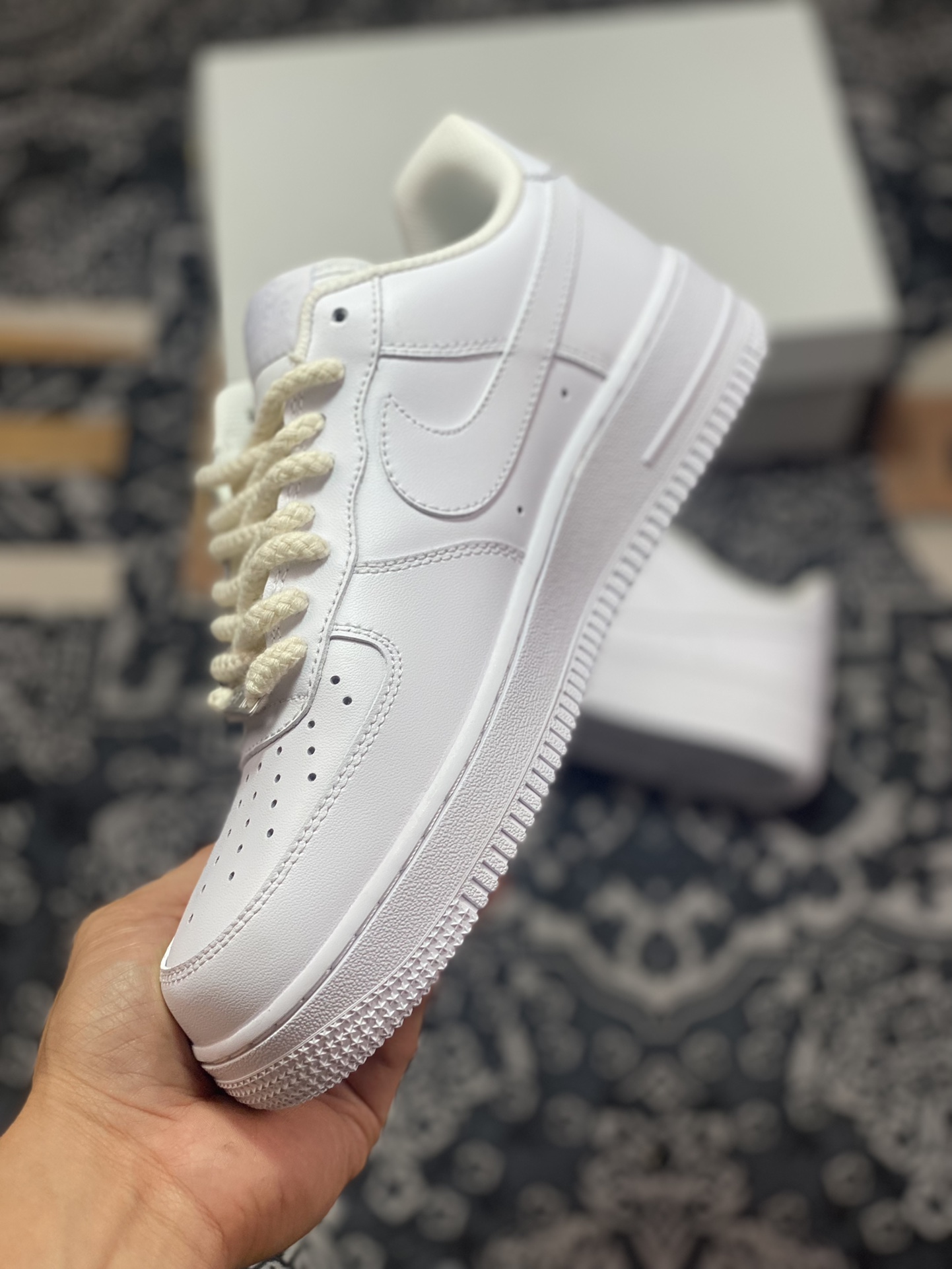 Nike Air Force 1'07 Low”White/White” Air Force One Low-top Sneakers ”Hemp Rope Leather All White” 315122-111