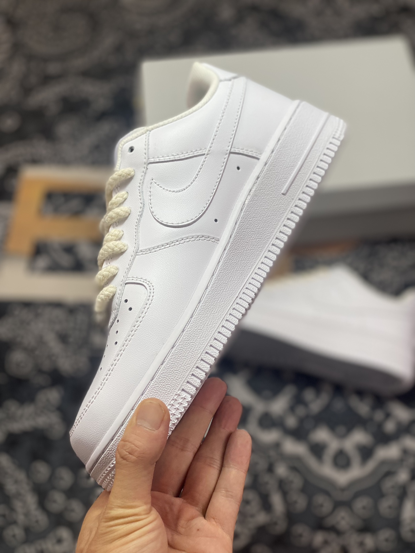 Nike Air Force 1'07 Low”White/White” Air Force One Low-top Sneakers ”Hemp Rope Leather All White” 315122-111