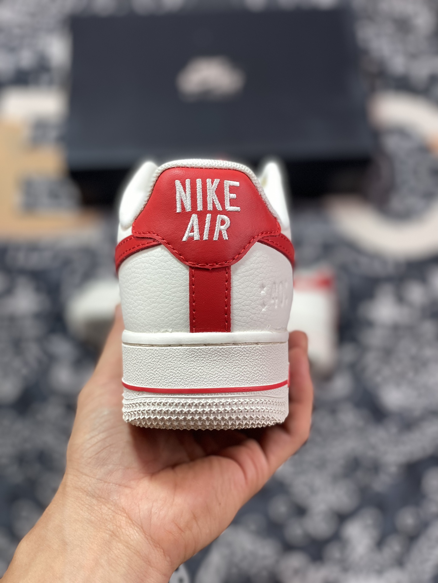 Nike Air Force 1'07” 40th Anniversary/Beige/University Red” Air Force One sneakers DQ7658-107