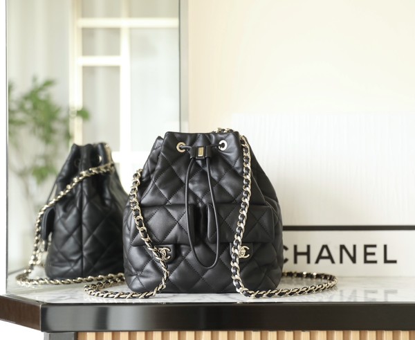 High Quality AAA Replica Chanel Duma Bags Backpack Black Calfskin Cowhide Fall/Winter Collection Vintage