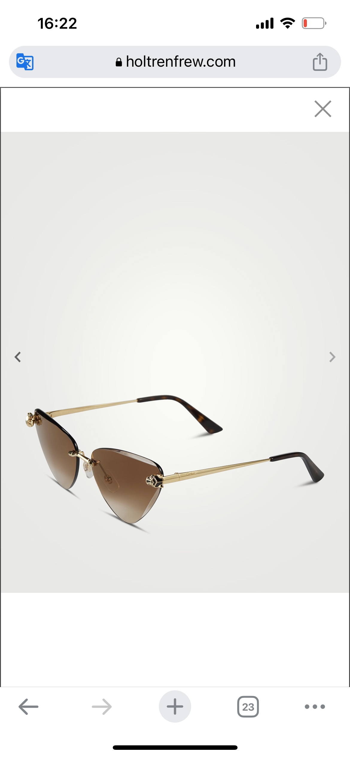  钻石切割工艺 💎经典豹子头
Cartier金灿灿镀金
CT0399S
size：62口15-145✔️