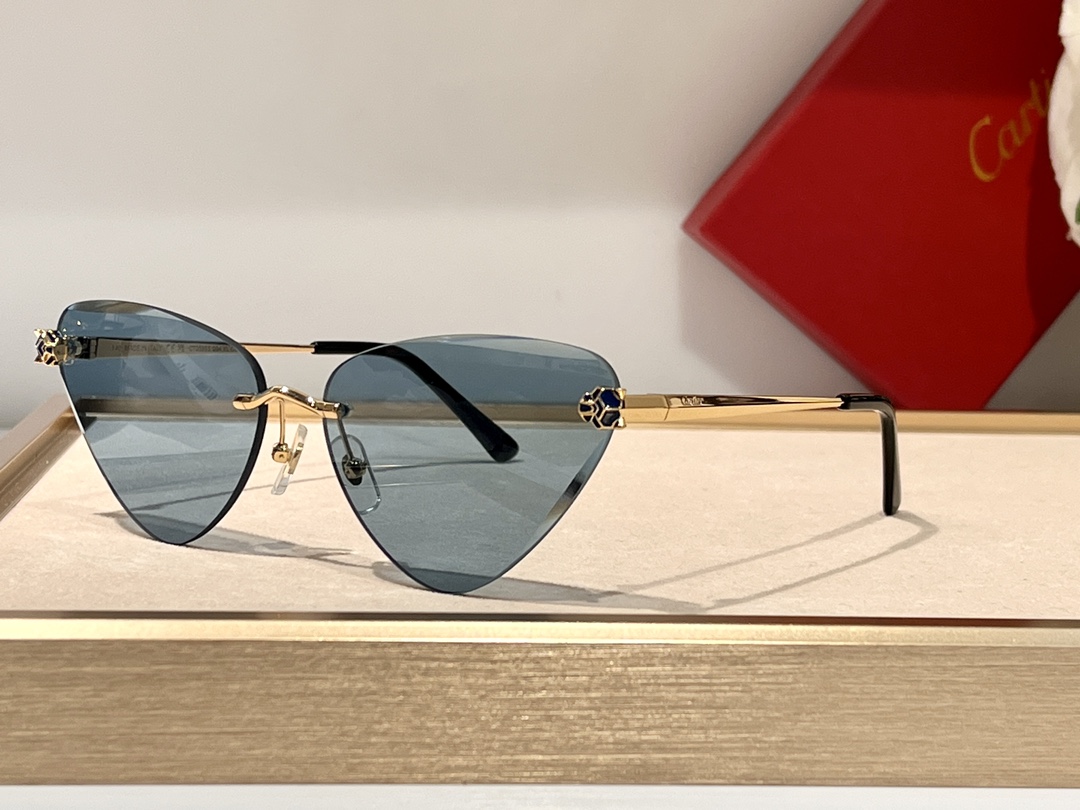  钻石切割工艺 💎经典豹子头
Cartier金灿灿镀金
CT0399S
size：62口15-145✔️