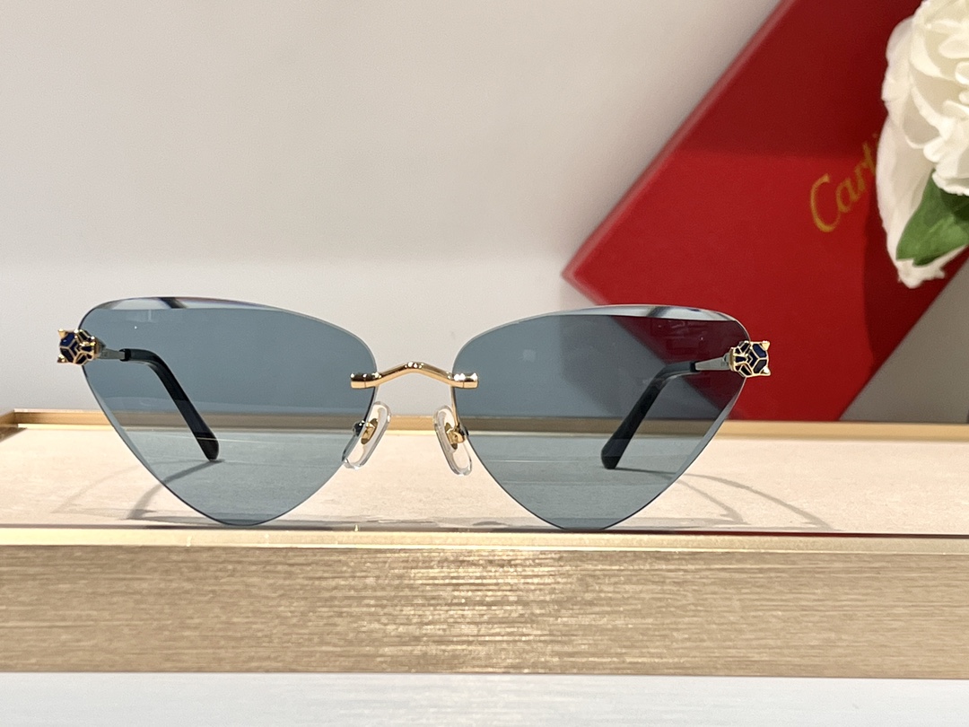  钻石切割工艺 💎经典豹子头
Cartier金灿灿镀金
CT0399S
size：62口15-145✔️