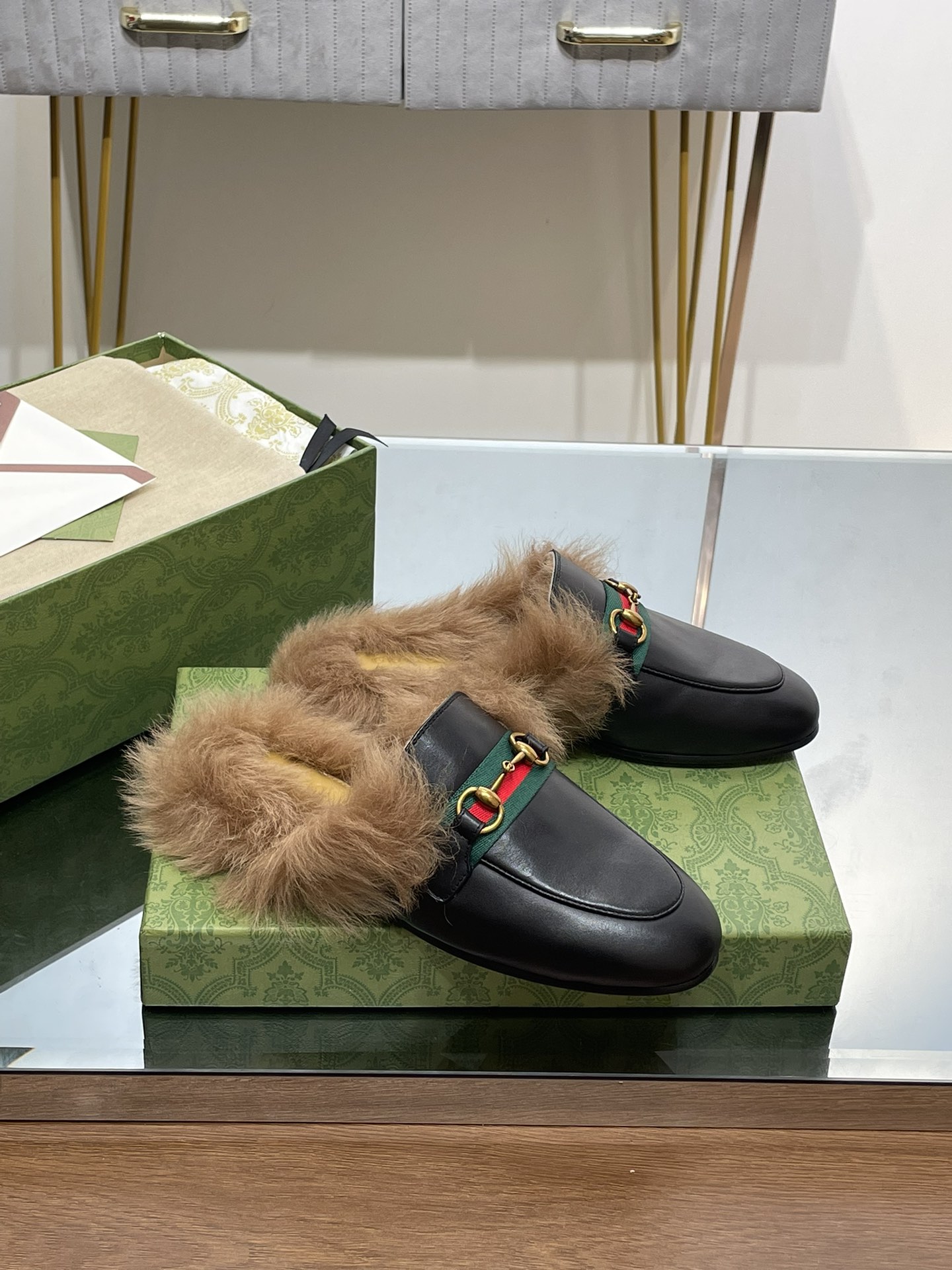 Gucci Black Leather Princetown Slipper with Horsebit Detail - Size 35-42 4 i1691489532 4233 2
