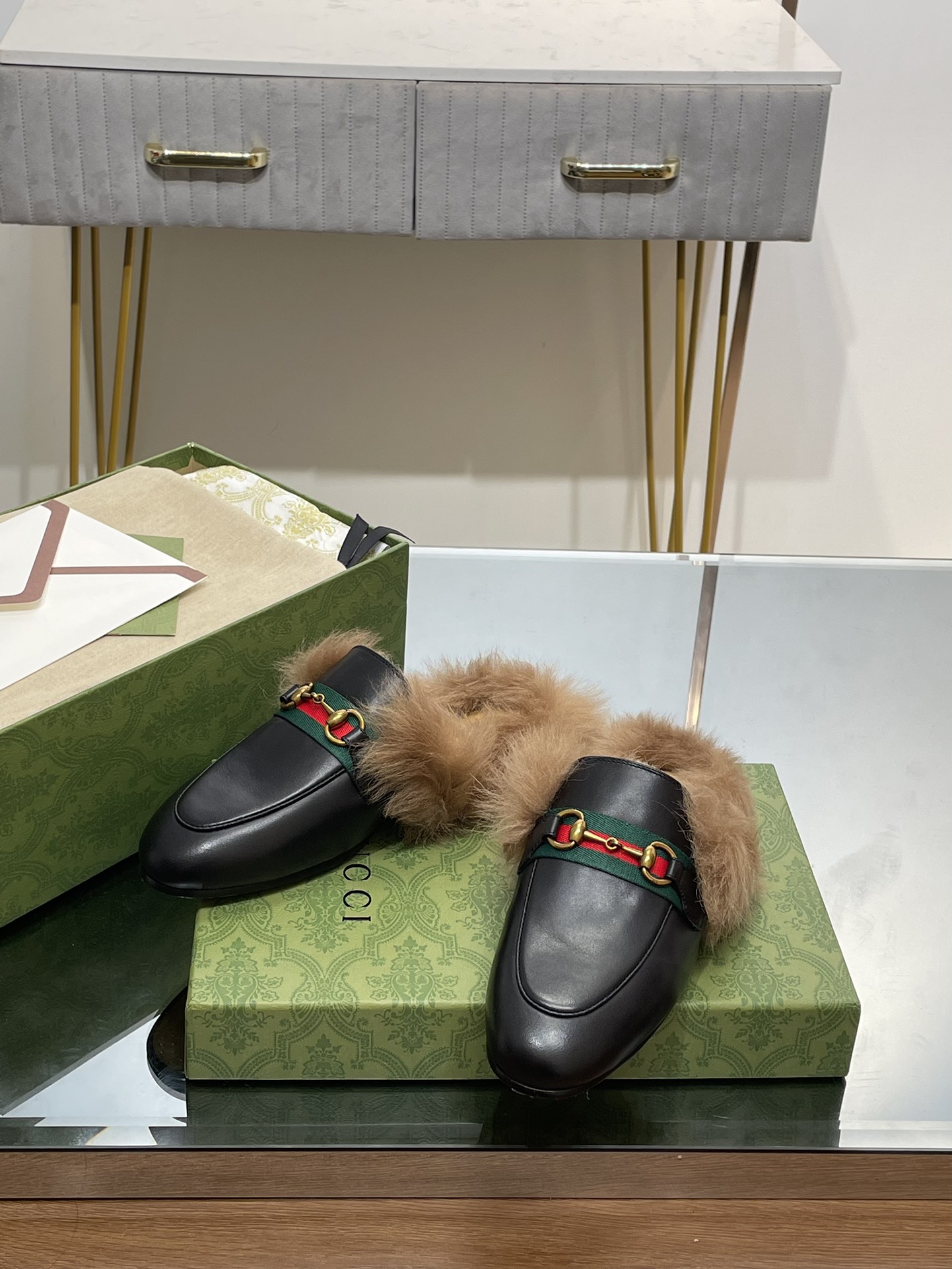 Gucci Black Leather Princetown Slipper with Horsebit Detail - Size 35-42 7 i1691489532 5892 5