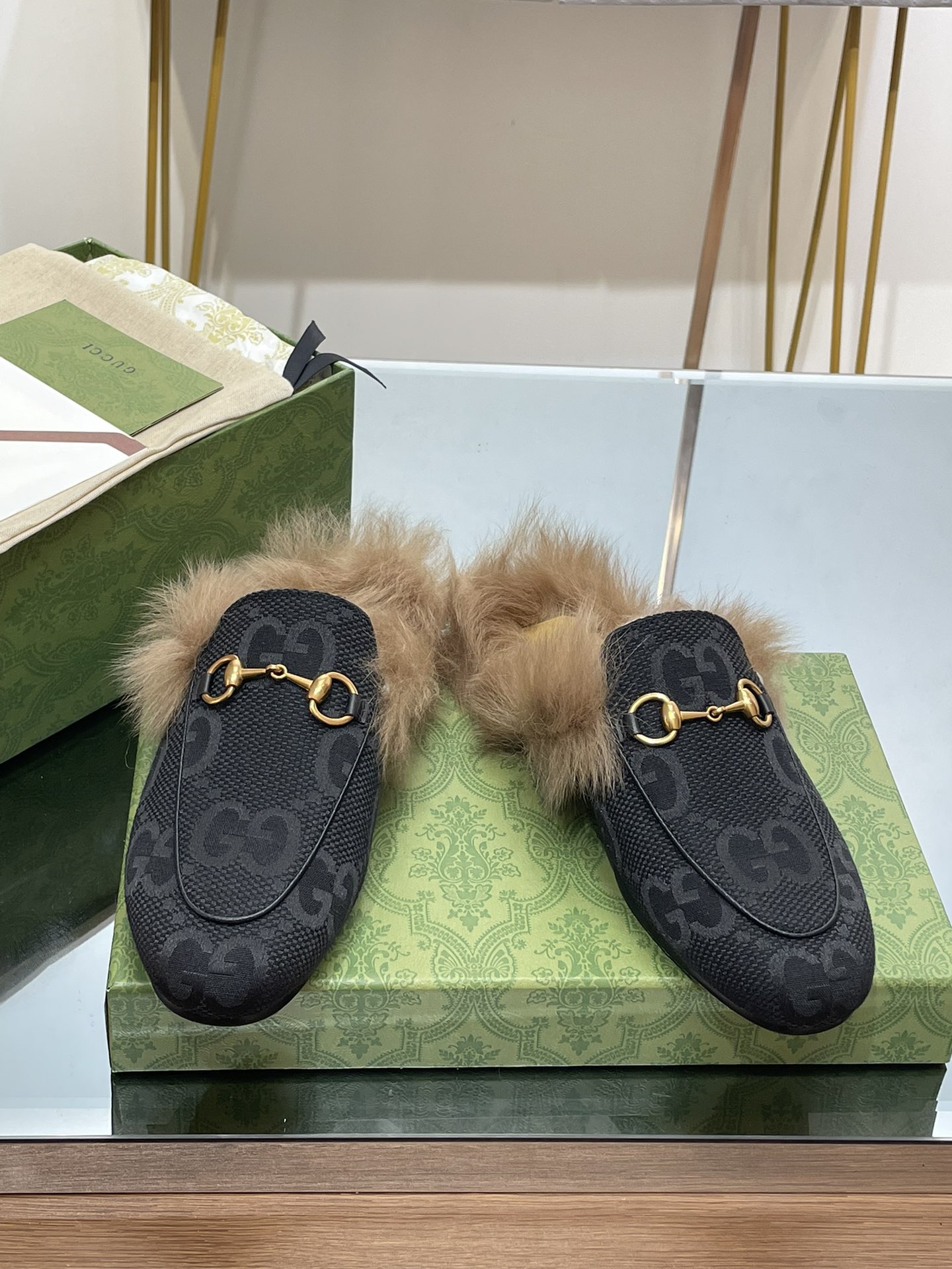 Gucci GG Jacquard Loafer Mule with Horsebit Detail Size 35-42 3 i1691494795 1267 1