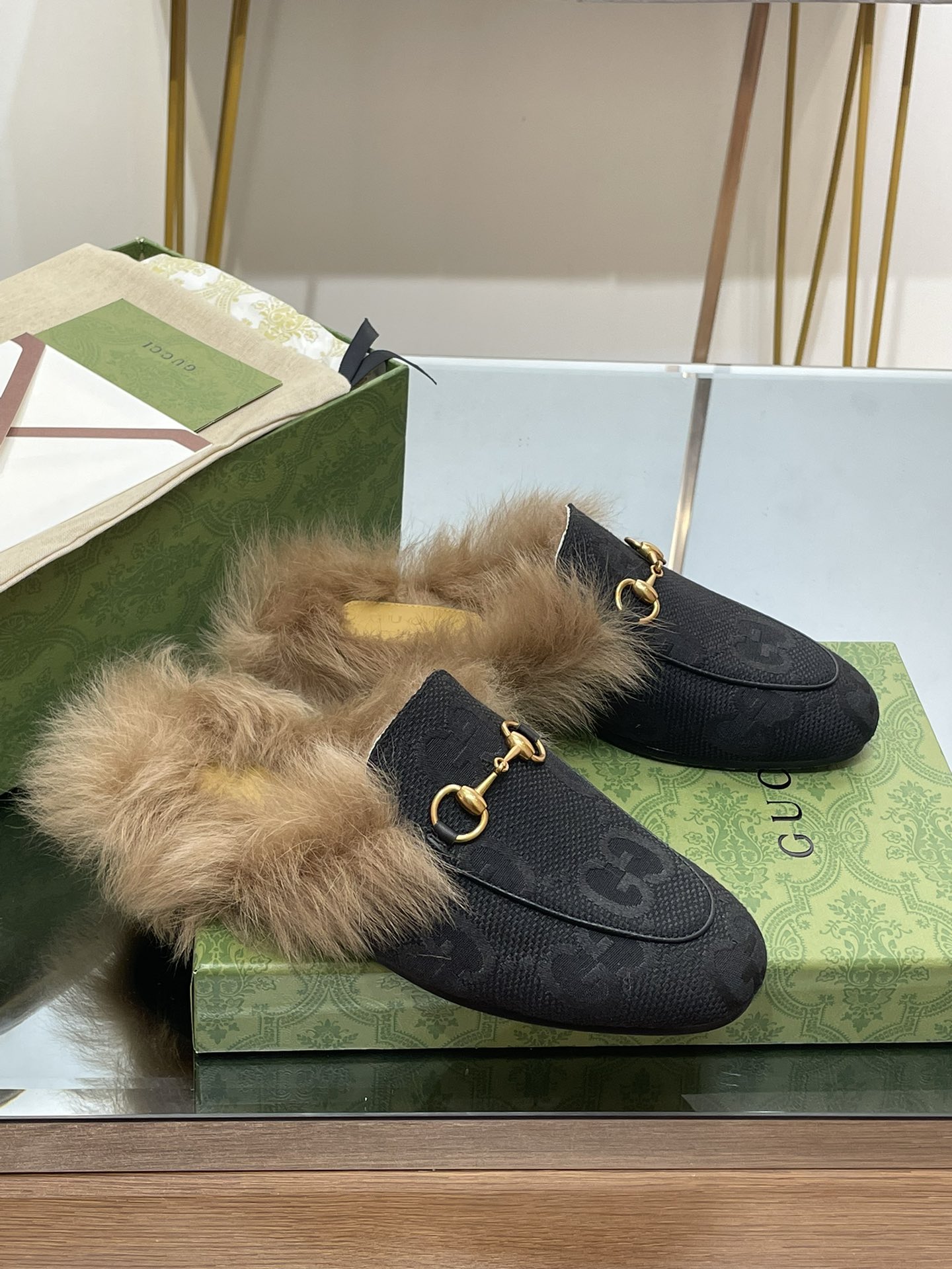 Gucci GG Jacquard Loafer Mule with Horsebit Detail Size 35-42 4 i1691494795 1986 2